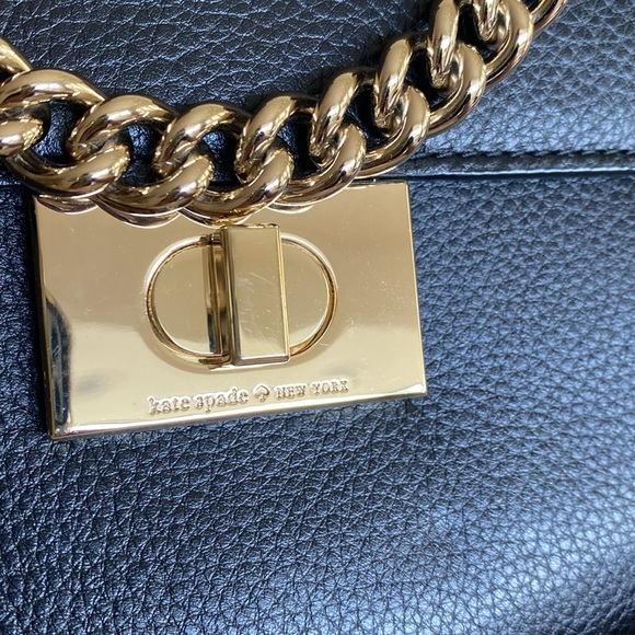 Kate Spade ♠️ Greenwood place Rita black handbag with strap and gold chain - Picture 6 of 17